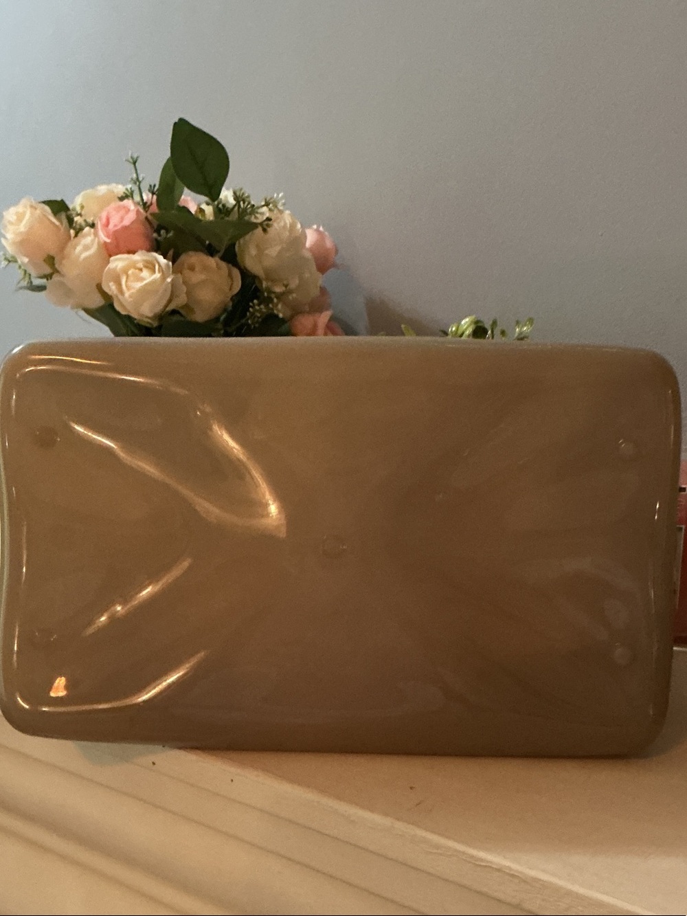 Furla Glossy Candy  Taupe Patent Dome Satchel - Picture 6 of 6